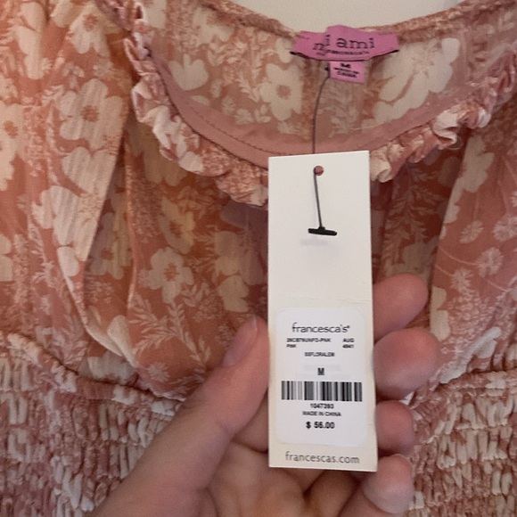 Francesca's Collections Blush Floral Dress - Picture 2 of 3